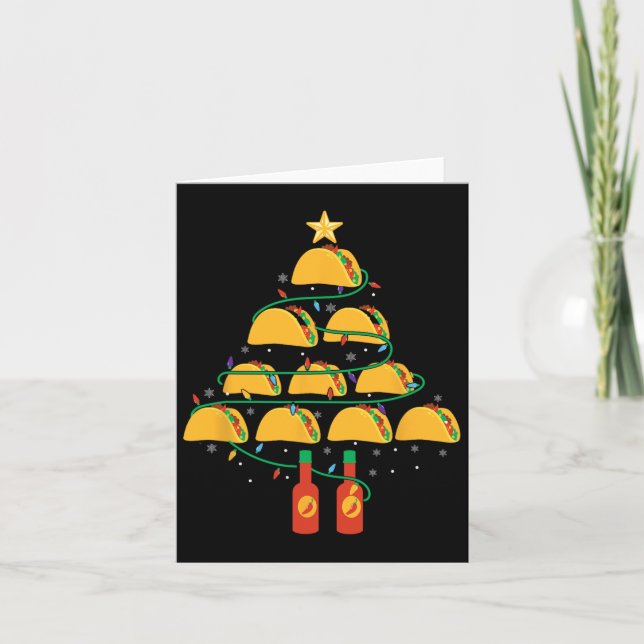 Tarjeta Mi árbol de navidad de tacos Camisas de Pajama nav (Anverso)