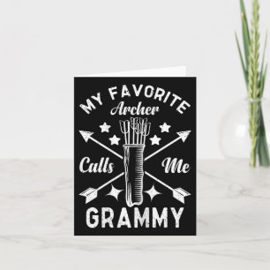 Tarjeta Mi Arquero Favorito Me Llama Arco De Caza Grammy B