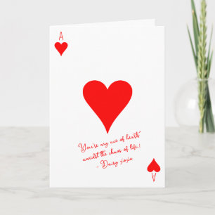 Tarjeta Mi As de corazones en el caos de la vida San Valen