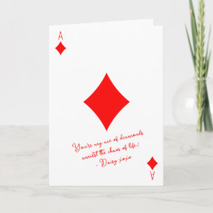 Tarjeta Mi As de diamantes en el caos de la vida san valen
