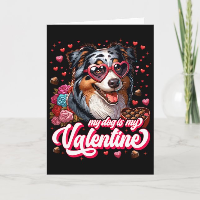 Tarjeta Mi Aussie es mi camiseta de San Valentín Ropa de a (Anverso)
