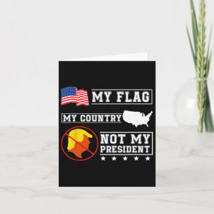 Tarjeta Mi Bandera Mi País No Mi Presidente Usa Mapa Estad