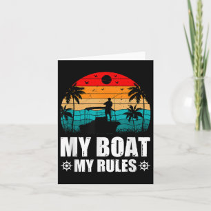 Tarjeta Mi Barco Mis Reglas, Capitán Del Barco, Capitán Pa