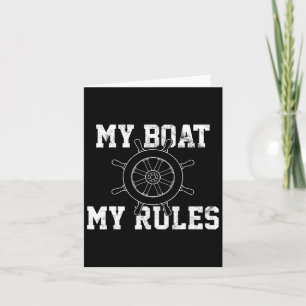 Tarjeta Mi barco mis reglas para navegar en barco Capitán
