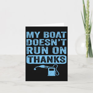 Tarjeta Mi barco no corre gracias a los regalos para Bo