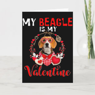 Tarjeta Mi Beagle es mi San Valentín Amante de Perros Dive