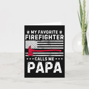 Tarjeta Mi bombero favorito me llama papá bombero padre