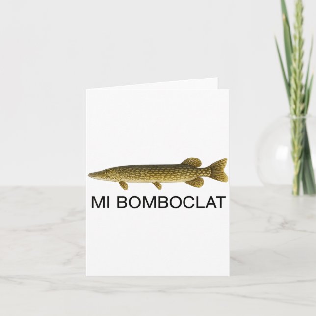 Tarjeta Mi Bomboclat Funny Fish Jamaican Slang Graphic  (Anverso)
