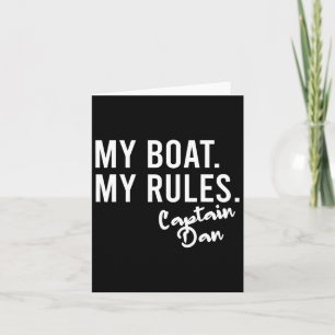 Tarjeta Mi Bote Mis Reglas Capitán Dan Patinar Personaliza
