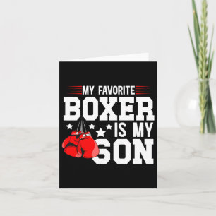 Tarjeta Mi Boxeador Favorito Es Mi Hijo Boxeando A Papá Bo