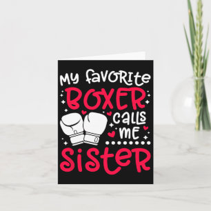 Tarjeta Mi boxeador favorito me llama Hermana Boxeador Bo