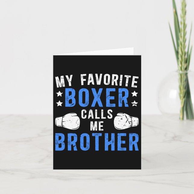 Tarjeta Mi boxeador favorito me llama Hermano Hermano de B (Anverso)