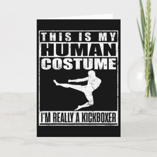 Tarjeta Mi Camiseta De Disfraz Humano Soy Un Kickboxer Kic