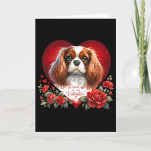 Tarjeta Mi Cavalier es mi perro del día de San Valentín Ma
