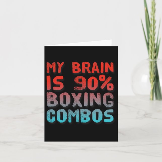 Tarjeta Mi Cerebro Es El 90% Boxer De Boxeo Combos De Boxe (Anverso)