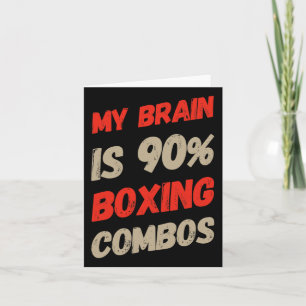 Tarjeta Mi Cerebro Es El 90% Boxer De Boxeo Combos De Boxe