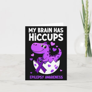 Tarjeta Mi cerebro tiene conciencia de epilepsia Dino Hicc