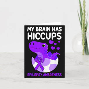 Tarjeta Mi cerebro tiene hipos Epilepsia de la cinta púrpu
