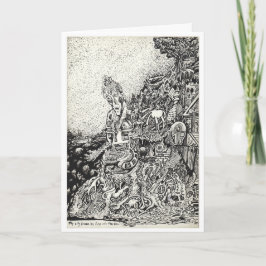 Tarjeta Mi ciudad impulsada por el fuego en el mar...