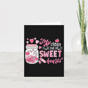 Tarjeta Mi Clase Está Llena De Corazones Dulces Maestro Sa