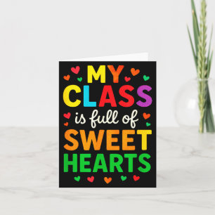 Tarjeta Mi clase está llena de dulces - San Valentín de ma