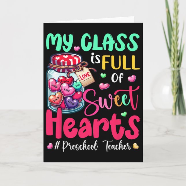 Tarjeta Mi Clase Está Llena De Queridos Maestros De Preesc (Anverso)