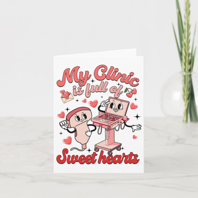 Tarjeta Mi Clínica Llena De Corazón Dulce Sonógrafo Enferm (Anverso)