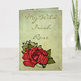 Tarjeta Mi color de rosa irlandés salvaje