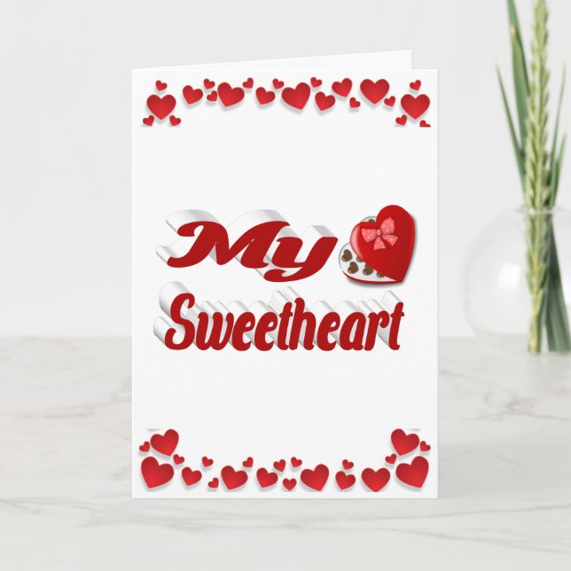 Tarjeta Mi corazón Día de San Valentín rojo (Anverso)
