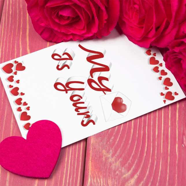 Tarjeta Mi Corazón Es Tu Día de San Valentín (Subido por el creador)