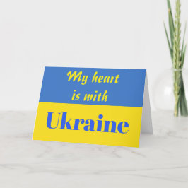 Tarjeta Mi corazón está con Ucrania