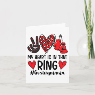 Tarjeta Mi Corazón Está En Ese Ring Boxing Mamá Boxing Mom