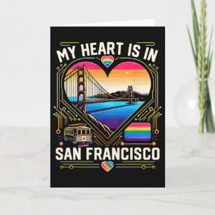 Tarjeta Mi corazón está en San Francisco Souvenir Golden G