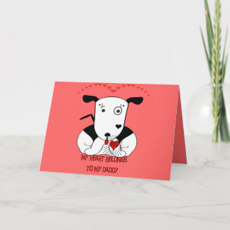 Tarjeta Mi corazón le pertenece a mi papá