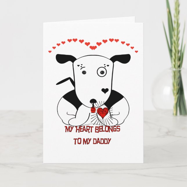 Tarjeta Mi corazón pertenece a mi papá (Anverso)