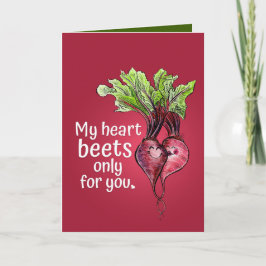 Tarjeta "Mi corazón remolacha solamente por ti"