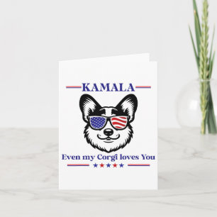 Tarjeta Mi Corgi Ama a Kamala Harris Para la Elección Pres