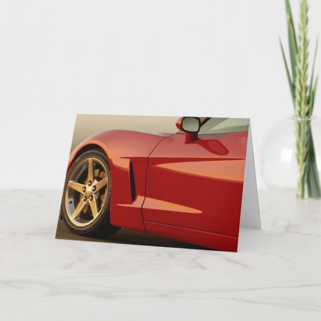Tarjeta Mi Corvette rojo (Anverso)