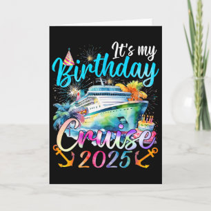 Tarjeta Mi crucero de cumpleaños 2025 Crucero de fiesta Va