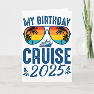 Tarjeta Mi crucero de cumpleaños 2025 Crucero de fiesta Va
