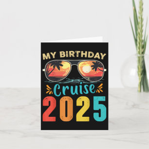 Tarjeta Mi crucero de cumpleaños 2025 Día de crucero coinc