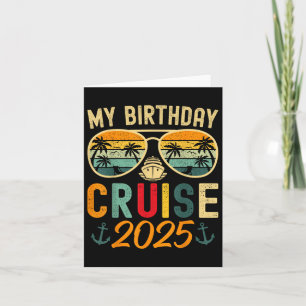 Tarjeta Mi crucero de cumpleaños 2025 Fiesta Vaca