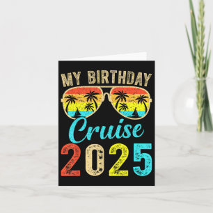 Tarjeta Mi crucero de cumpleaños 2025 Fiesta Vaca