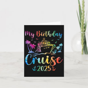 Tarjeta Mi crucero de cumpleaños 2025 Fiesta Vaca