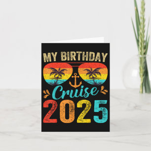 Tarjeta Mi crucero de cumpleaños 2025 Fiesta Vaca