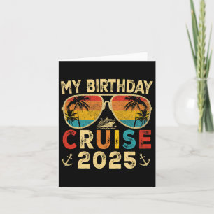 Tarjeta Mi crucero de cumpleaños 2025 Fiesta Vaca