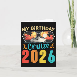 Tarjeta Mi crucero de cumpleaños 2026 con turno de cumplea