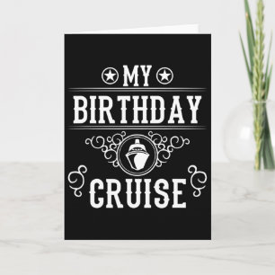 Tarjeta Mi crucero de cumpleaños barco divertido vacacione