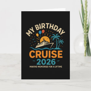 Tarjeta Mi crucero de cumpleaños Celebración de vacaciones