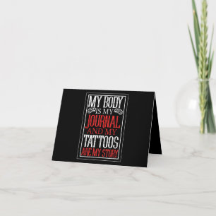 Tarjeta Mi cuerpo es mi regalo de artista de tatuaje de di